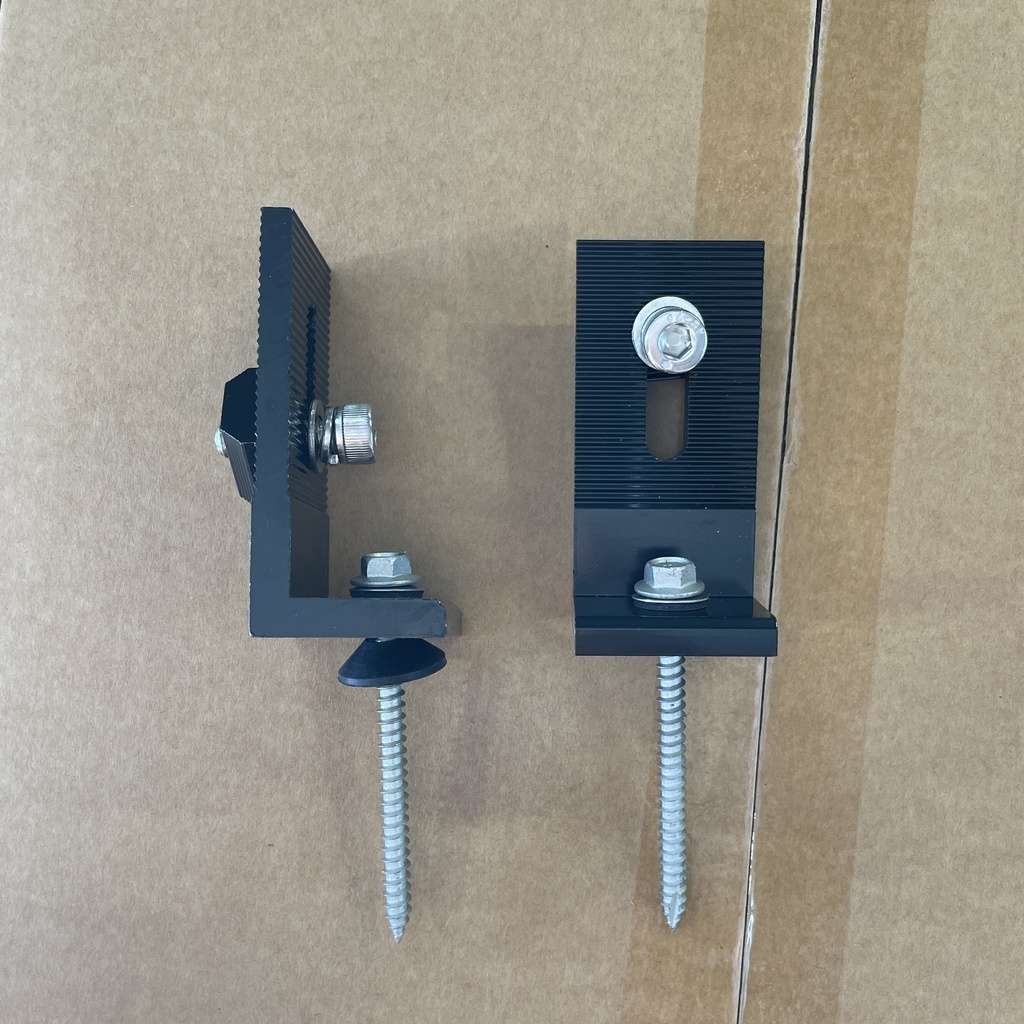 Black L Foot Bracket for Asphalt/Shingle Roof – MNG-SR-2#/Black 