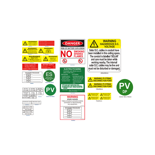 DC-Coupled Battery Label Kit (WL-2#)