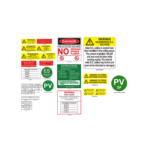[WL-2#] DC-Coupled Battery Label Kit (WL-2#)
