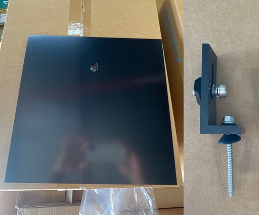 [MNG-SR-2#/Black] Black L Foot Bracket for Asphalt/Shingle Roof – MNG-SR-2#/Black 